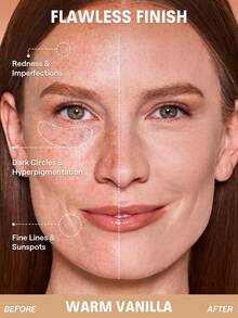 SHEGLAM Lock & Go Long-Lasting كوشن فونديشن-Warm Vanilla علامة تجارية جمال مكياج مستحضرات تجميل للنساء الفتيات مثالي لفصل الخريف الشتاء مثالي ل- Y2K أزياء أنيقة هدية حفلة جاهز أفضل لون