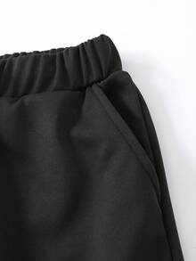 Tween Girl Oversized Bow Hip-Hop Street Loose Casual Sports Pants, Suitable For Autumn/Winter Girl Fall - Black - View 6