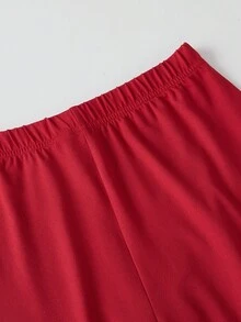 Sparklyn 2pcs/Set Casual Loose Fit Pink Hoodie Sweatshirt With Letter Print + Black Leggings, Teen GirlAutumn Outfit Fall Winter - Grey - View 3