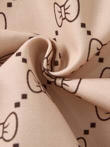 1 件女童连帽夹克，时尚休闲条纹字母印花全印花夹克 - 黃色 - 查看 7