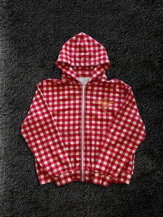 Street Life Sudadera con capucha de manga larga con cremallera y bolsillos, de estilo casual a cuadros, para hombre en otoño