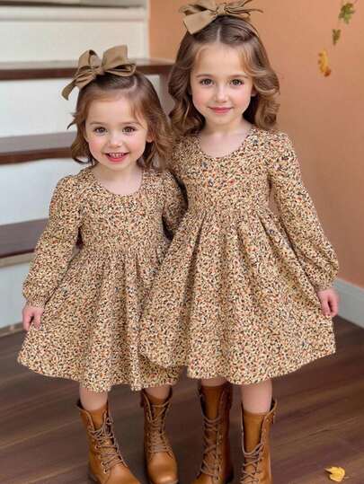 Emery Rose Kids Emery Rose Kids 年轻女孩碎花休闲雪纺连衣裙