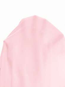 CovetEZ Light Pink Women's Casual Minimalist Crew Neck Raglan Sleeve Fitted Long Sleeve Base Layer T-Shirt, Suitable For Autumn/Winter - Baby Pink - View 4