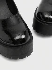 Sugerpunk Women's Thick Sole Adjustable Buckle Design Dark Punk Style High Heel Pumps - Black - View 11