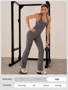 GLOWMODE 31" PeakBum Powersculpt™-Air Play The Flare Sweat-Wicking Cool Feel Butt-Lifting Leggings High Impact Workout Running Training Fall Winter