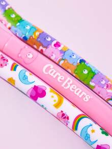 SHEIN X Care Bears 3 件套卡通欢呼熊、好运熊印花眉毛修剪器套装，配有安全刀片，不会划伤皮肤，适用于眉毛、面部、身体和其他部位，男女适用