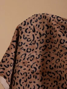 Amorya Women's Elegant Leopard Print Vintage Thermal Lined Trench Coat, Suitable For Daily Commute And Multiple Occasions, Autumn Women's Winter Clothes,Fall - Khaki - View 11