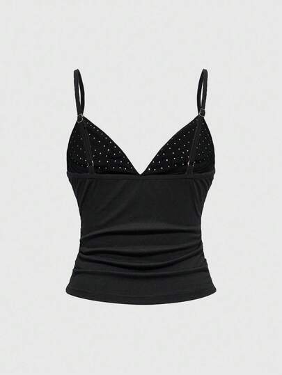 Grunge Punk Top femme sexy, punk sombre, avec patchwork et rivets