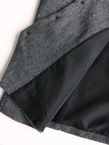 Manfinity Bizformal Men's Business/Commute Herringbone Sleeveless Waistcoat European Style, Fall Winter