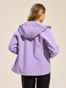 Easithlete Women's Casual Long Sleeve Zip-Up Hooded Outdoor Jacket