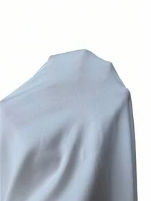 SHEIN LUNE 女款閃亮拼接短袖t恤 - 白色 - 查看 7