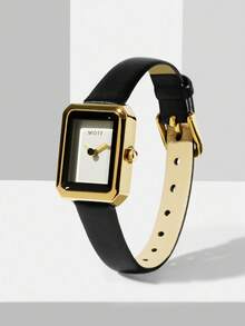 MOTF PREMIUM Đồng hồ thạch anh kim vuông - màu đen - Xem 2