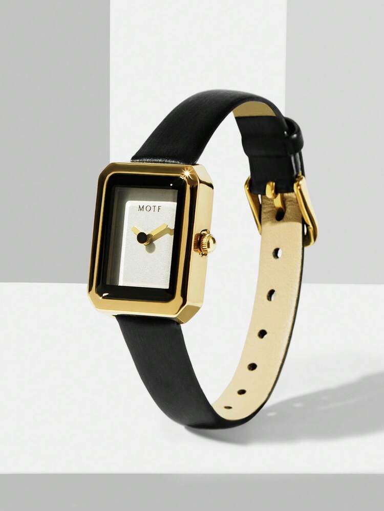 MONTRE QUARTZ CARRÉE À AIGUILLE