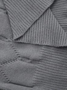 EMERY ROSE 大码女式撞色边套头毛衣，针织毛衣裙