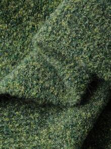 DAZY Men's Green Berries Color Floral Jacquard Crew Neck Sweater, Autumn/Winter, Grunge Style