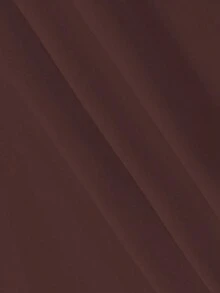 EMERY ROSE Áo sơ mi dài tay cổ và tay áo viền màu tương phản cỡ lớn mặc thường ngày/đi làm - màu nâu - Xem 4