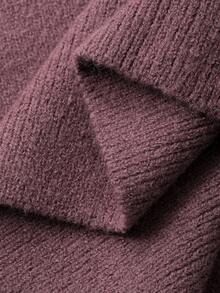 DAZY Damen Set aus einfarbigem, minimalistischem Langarm-Top und Rock, 2-teilig - Violett - Übersicht 9