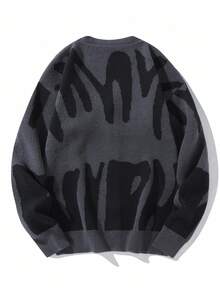 Manfinity EZcore Plus Size Men's Casual Button-Up Long Sleeve Cardigan, Fall/Winter