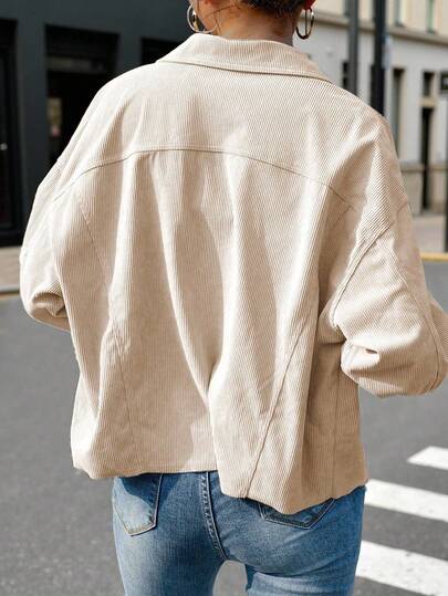 INAWLY Women Casual Solid Color All-Match Jacket For Autumn Fall Winter Cloth For Women