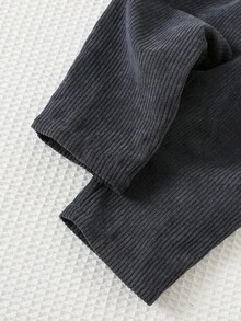 Cozy Pixies 3pcs Baby Boy Casual Soft Plaid Shirt, Solid Color Sleeveless Fleece Vest, And Elastic Waist Pants Set Baby Boys Outfit Baby Set Autumn Winter Baby Boys Winter Outfit Fall - Brown - View 6