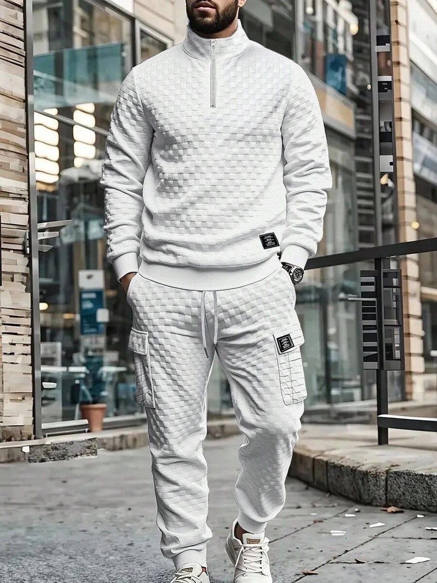 EGENSIO Men Casual Pullover Sweatshirt & Drawstring Sweatpants Set, Fall Clothes