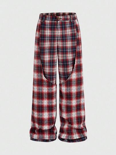 Street Life Pantalon à carreaux mode homme, effet double couche, pour l'automne