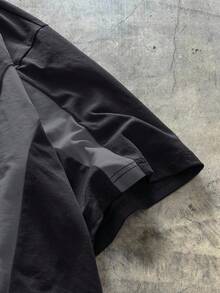 EASEVO 大码男士休闲针织圆领短袖T恤，适合夏季