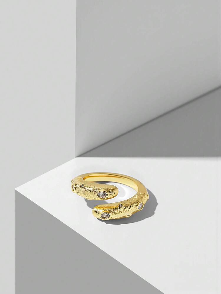 18K GOLD PLATED MINIMALIST OPEN RING