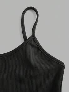 SHEIN EZwear 4 件套女士休闲紧身字母刺绣图案短款背心套装，百搭、舒适、时尚，适合夏季 - 彩色 - 查看 10