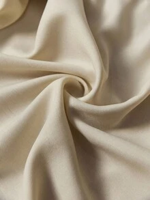 Linhara Damen Große Größen Gewebtes Patchwork Spitzenbesatz Regular Lässig Langarm Beige Bluse, Frühling/Herbst - Beige - Übersicht 3