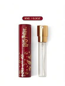 HARRY POTTER X SHEIN 8ml/0.3oz Claret Gryffindor Gold Pattern Rotatable Compact Perfume Bottle, Portable Refillable Spray,Twist Open Spray Bottle, Can Be Filled With Perfume, Skin Care Water And Other Liquids,Reusable Refilling Bottle,,Harrypotter,Gifts,Suitable For Travel And Daily Use