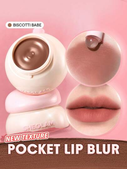 SHEGLAM Bounce Putty Pocket Pasta Labbra In Vasetto-Biscotti Babe Marchio Bellezza Trucco Cosmetico Per Donne Ragazze Perfetto Per Autunno Inverno Ideale Per Y2K Elegante Moda Adatto Per Compleanno Natale Presente Festa Pronto Migliore Colore