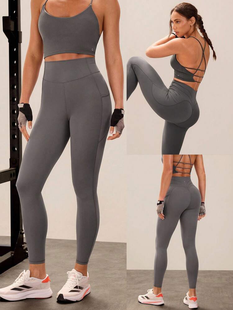 26" Powersculpt Training Leggings Medium Impact Training Workout Quick Dry Moisture Wicking Cool Feeling Gym
