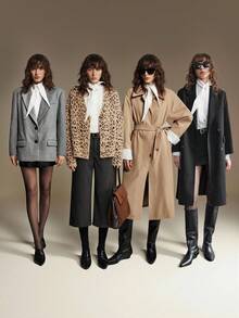 Ontre 2025 Grey Summer Business Casual Office Women's Oversized Blazer,Modern Urban Style Thick Fabric Notched Collar Long Sleeve Loose Fit Real Pockets - Grey - View 3
