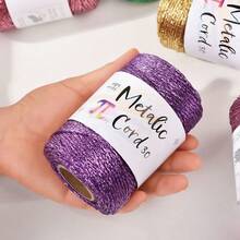 100 متر/لفة حبل معدني متعدد الألوان بسمك 3 مم، وزن 90 جرام، مناسب لأعمال الحرف اليدوية DIY، نسج الحقائب، تغليف الهدايا وديكورات عيد الميلاد