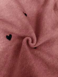 SHEIN Cardigan ample décontracté à manches tombantes avec motif en forme de cœur, à nouer devant. Hauts décontractés pour femmes. Chandail oversize pour femmes enceintes. Vêtements de maternité pour l'automne et l'hiver. Chandail avec nœud.