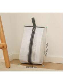 SHEIN Boots Storage Bag, Long Boots And Short Boots Storage Shoe Bag, New Fashion Transparent Shoe Boot Dust Cover, Boot Bags For Women's Tall And Ankle Boots,Travel Home Non-Woven Boot Bag, Zippered Boot Covers With Carry Handles, Thickened Waterproof Portable Handheld Boot Storage Bag, Protective, Breathable, And Space-Saving - Ideal For Travel, Closet Organization, And Shoe Protection, Suitable For Flat Shoes, Ankle Boots And High Boots - Clear - View 24