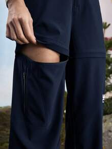 In My Nature 女式休闲直筒工装裤，带口袋，百搭时尚 - 藏蓝色 - 查看 8