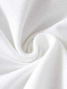 4 piezas Camisetas de manga corta de cuello redondo casuales con estampado gráfico de elementos de Halloween para niñas bebés, adecuadas para el verano