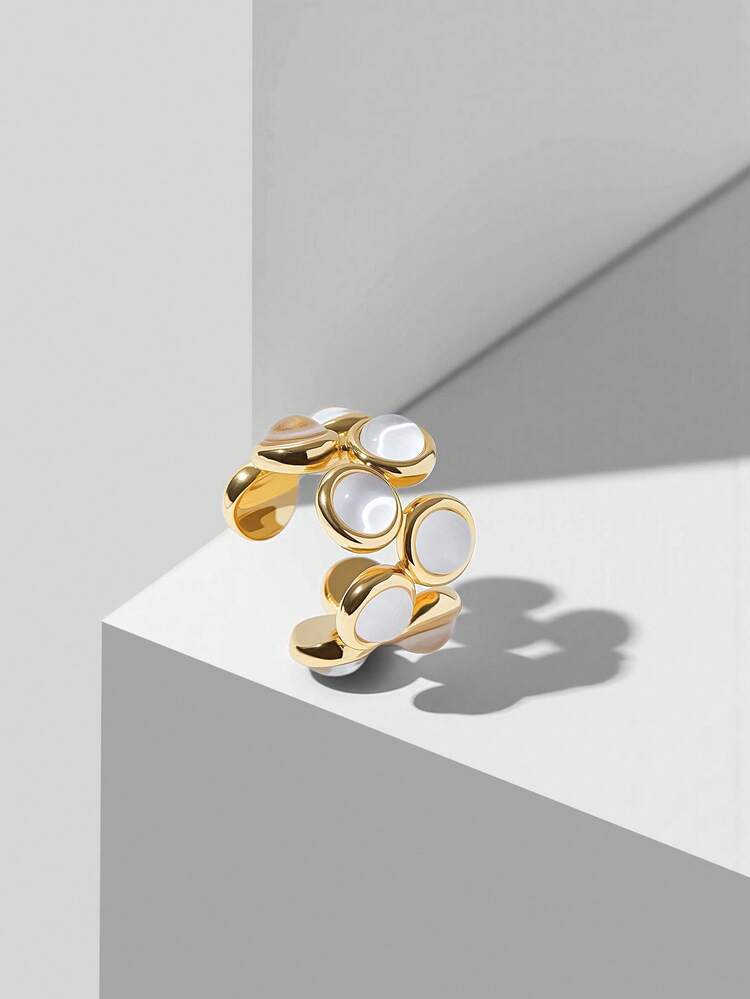 18K GOLD PLATED ELEGANT WOMEN'S SINGLE RING