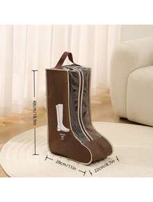 SHEIN Boots Storage Bag, Long Boots And Short Boots Storage Shoe Bag, New Fashion Transparent Shoe Boot Dust Cover, Boot Bags For Women's Tall And Ankle Boots,Travel Home Non-Woven Boot Bag, Zippered Boot Covers With Carry Handles, Thickened Waterproof Portable Handheld Boot Storage Bag, Protective, Breathable, And Space-Saving - Ideal For Travel, Closet Organization, And Shoe Protection, Suitable For Flat Shoes, Ankle Boots And High Boots - Clear - View 26