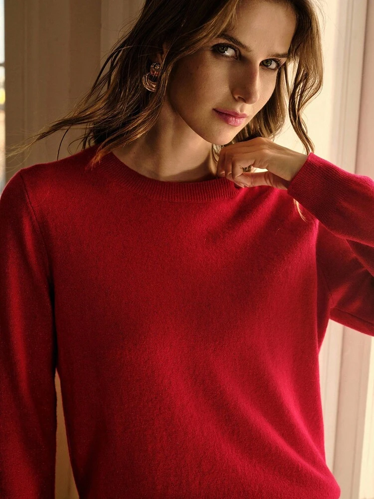 WOOL VERSATILE BASIC CREW NECK SWEATER