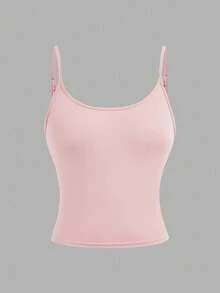 Girlism 4 件套青少年女童短款休闲吊带背心，适合春、夏、秋、冬