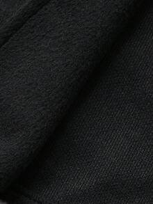 DAZY 女士纯色休闲韩版斗篷外套，前开襟纽扣夹克 - 黑色 - 查看 8