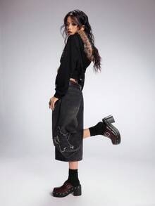 Sugerpunk 2026春秋英伦风女式厚底高跟包头套脚鞋 - 巧克力棕 - 查看 3