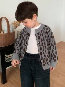 DAZY 男婴豹纹休闲开衫秋冬款