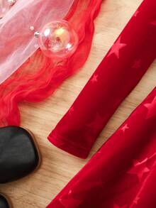 Saia Elástica Pregueada Preta Versátil e Fofa para Meninas - Preto - Visão 7