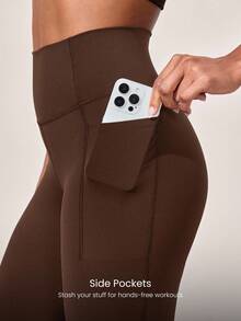 GLOWMODE 24" Peakbum Powersculpt™-Air Sculpt Flex Sweat-Wicking Cool Feel V-Waist Butt-Lifting Leggings High Impact Workout Running Training - Cinnamoninspiration - View 3