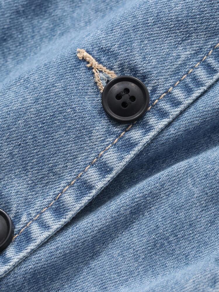 Women's Casual Denim Vest & Shorts 2 Pieces Suit