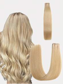 Seamless Clip Ins 9AM 丰盈发胶 55 克 1 件 S16 浅金色 100% 高质量 角质层对齐 雷米真人发片 无缝 PU 夹式接发 女士 - S16 - 查看 3